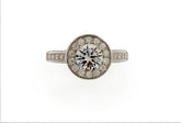 Charming Halo Design Round Cut AAA CZ 925 Sterling Silver Affordable Wedding Engagement Bridal Ring